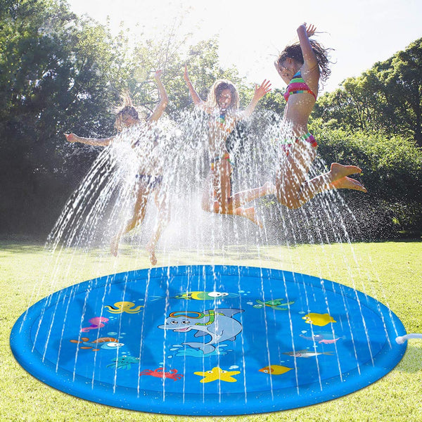 100cm Outdoor Lawn Beach Sea Animal Inflatable Water Spray Kids Sprinkler Play Pad Mat Water Games Beach Mat Cushion Toys - Best idea product