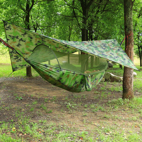 Outdoor Automatic Quick Open Mosquito Net Hammock Tent With Waterproof Canopy Awning Set Hammock Portable Pop-Up - Best idea product