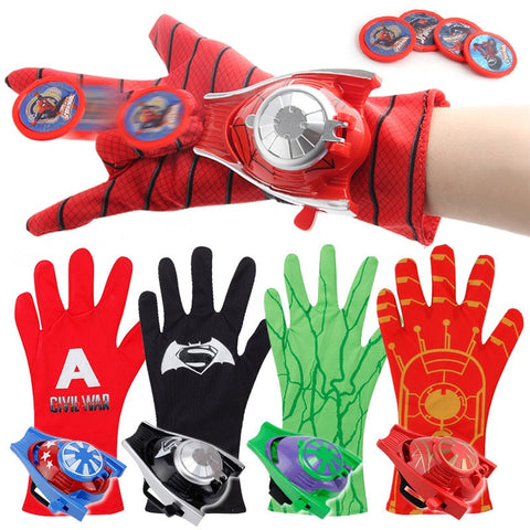 New Marvel Super heroes Spider Man Gloves Laucher Spiderman Batman Wrist Launchers Hulk Toys For Children Christmas Gift Drop - Best idea product