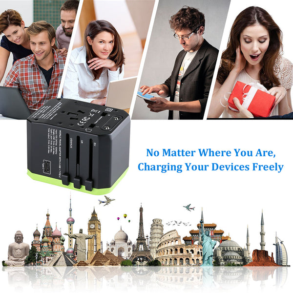 5USB travel adapter Universal Power Adapter Charger worldwide adaptor wall Electric Plugs Sockets Converter for mobile phones - Best idea product