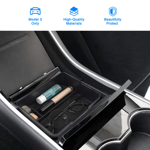 For Tesla Model 3 BlueStar 2017 2018 2019 Accessories Car Central Armrest Storage Box Auto Container Glove Organizer Case - Best idea product