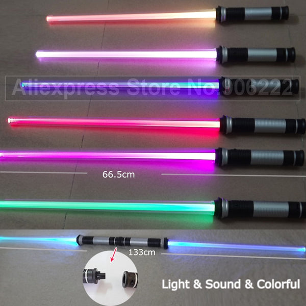 (2 pieces/lot) Flashing Lightsaber Laser Double Sword Toys Sound and Light for Boy Girls - Best idea product