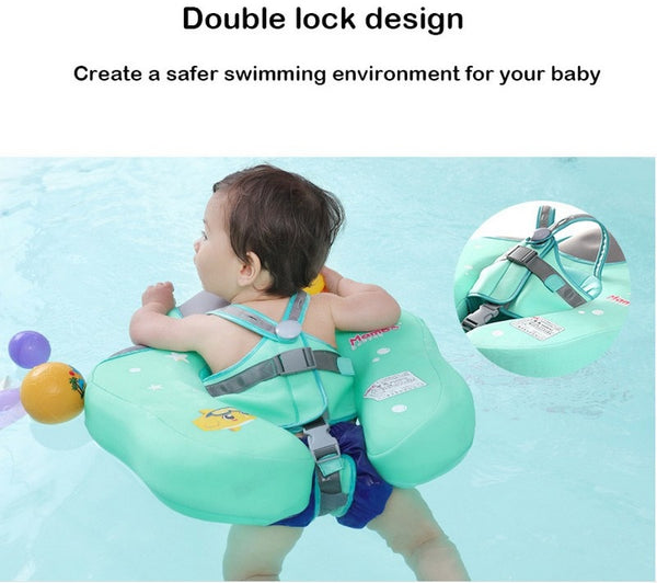 UPF 50 Mambo baby swim float swimming ring UV-protection baby floating with canopy no need Inflatable neck Floats Swim Trainer - Best idea product