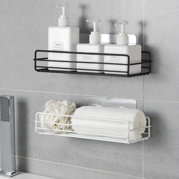 Bathroom Accessories Punch Free Bathroom Shelf Kitchen Organizer Storage Rack Shower Wall Shelf Kitchen Basket Storage Wy112203 - Best idea product