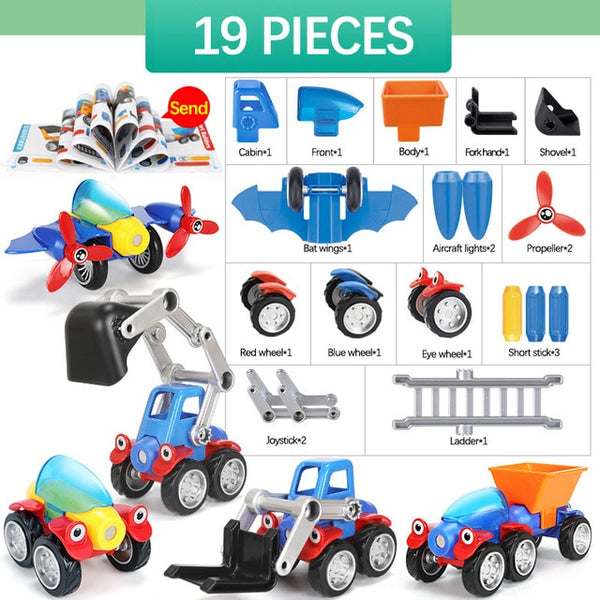 19-56pcs Magnet Toy Sticks & Balls Magnetic Building Blocks Car Kits Construction Toys Designer Educational Toy For Children - Best idea product