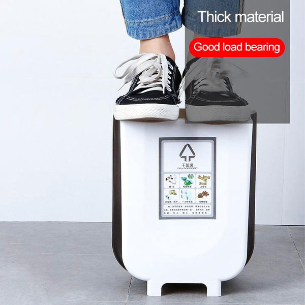 Folding Trash Bin Kitchen Cabinet Door Hanging Garbage Can Wall Mounted Trashcan for Bathroom Toilet Waste Storage - Best idea product