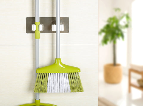 Wall Mounted Mop Organizer Holder Brush Broom Hanger Storage Rack Kitchen Tool Wall Housekeeper Accessory Hanging Pipe Hooks#H10 - Best idea product