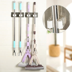 Wall Mounted Mop Organizer Holder Brush Broom Hanger Storage Rack Kitchen Tool Wall Housekeeper Accessory Hanging Pipe Hooks#H10 - Best idea product