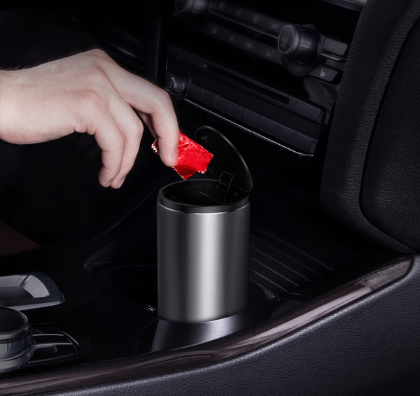 Baseus Alloy Car Trash Can Auto Organizer Storage Bag Car Garbage Bin Ashtray Dust Case Holder Auto Accessories - Best idea product