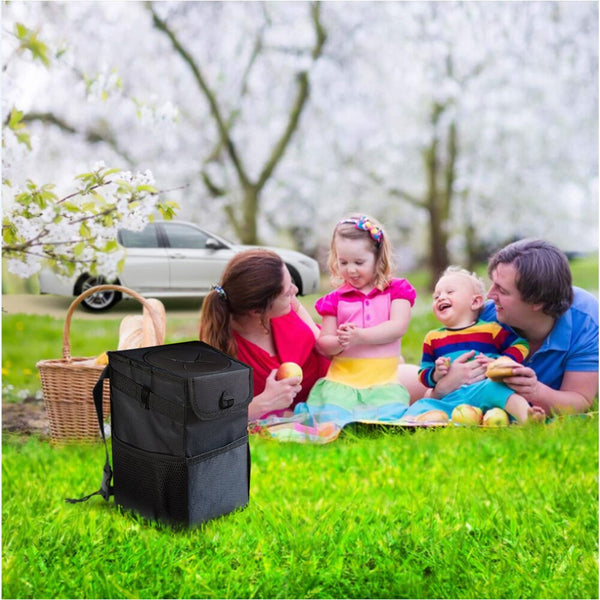 Waterproof Car Trash Can Bin Auto Car Accessories Organizer Garbage Dump For Trash Can Cars Storage Pockets Closeable Portable - Best idea product