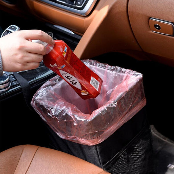 Waterproof Car Trash Can Bin Auto Car Accessories Organizer Garbage Dump For Trash Can Cars Storage Pockets Closeable Portable - Best idea product