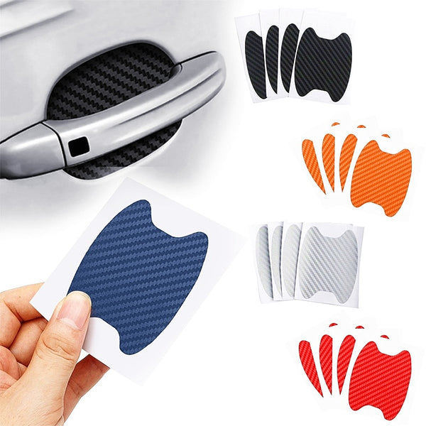 4Pcs/Set Car Door Sticker Carbon Fiber Scratches Resistant Cover Auto Handle Protection Film Exterior Styling Accessories - Best idea product