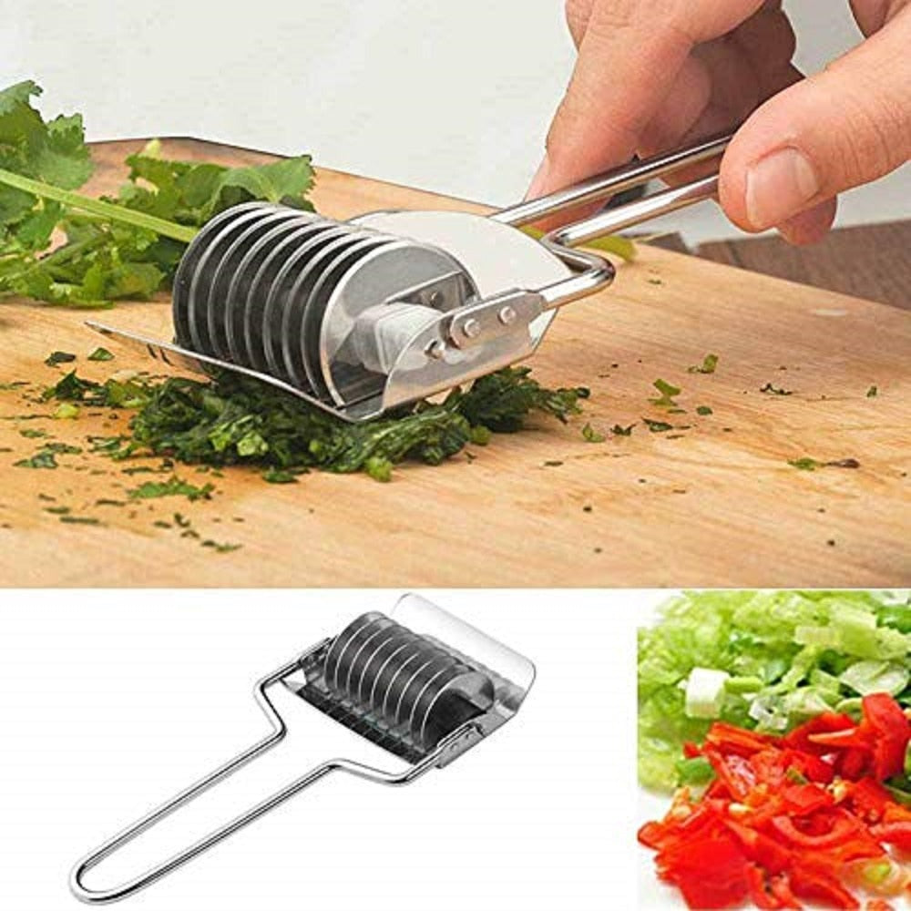 Gadget Stainless Steel Onion Chopper Slicer Garlic Coriander Cutter Cooking Tool for kitchen good helper - Best idea product