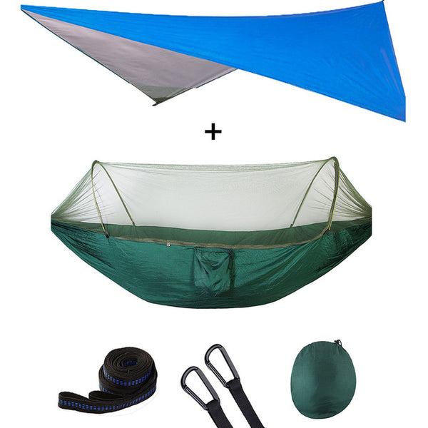 Outdoor Automatic Quick Open Mosquito Net Hammock Tent With Waterproof Canopy Awning Set Hammock Portable Pop-Up - Best idea product