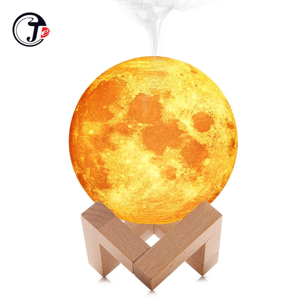 New 880ML Air Humidifier 3D Moon Lamp light Diffuser Aroma Essential Oil USB Ultrasonic Humidificador Night Cool Mist Purifier - Best idea product