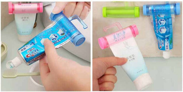 1PC Rolling Tube Toothpaste Squeezer Dispenser Toothpaste Seat Holder Stand Roller Bathroom Set Accessories - Best idea product