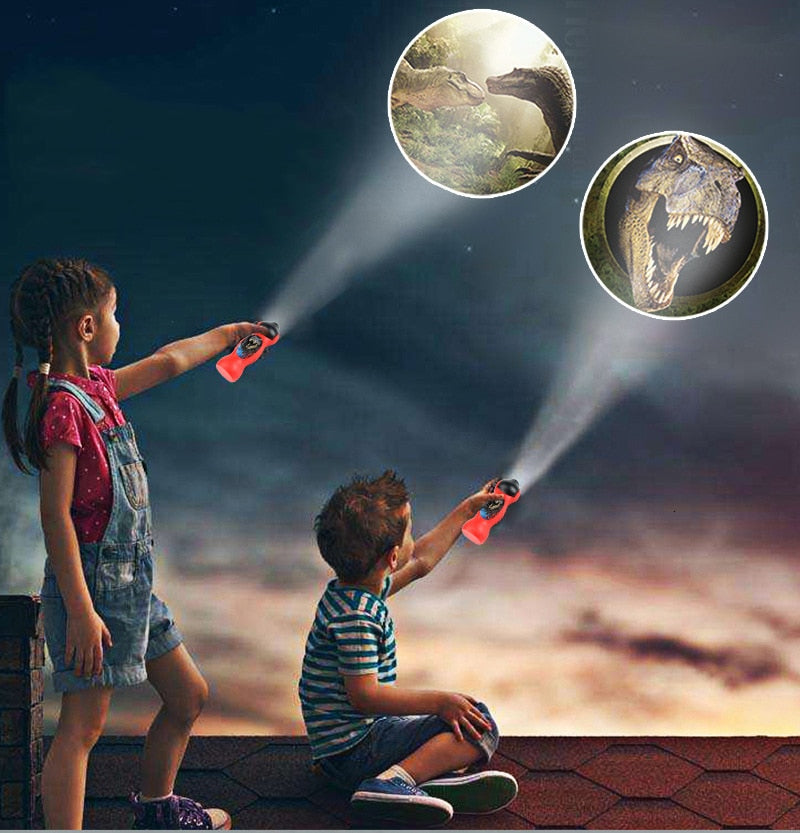 Dinosaur Projector Flashlight Luminous Toy Rotatable Lens Projector Toy with 24 Different Patterns Projector Light Designer. - Best idea product