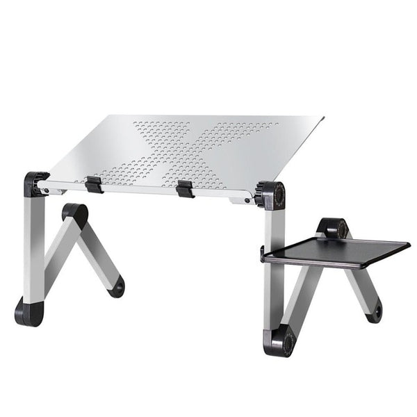 Adjustable Aluminum Laptop Desk Ergonomic Portable TV Bed Lapdesk Tray PC Table Stand Notebook Table Desk Stand With Mouse Pad - Best idea product