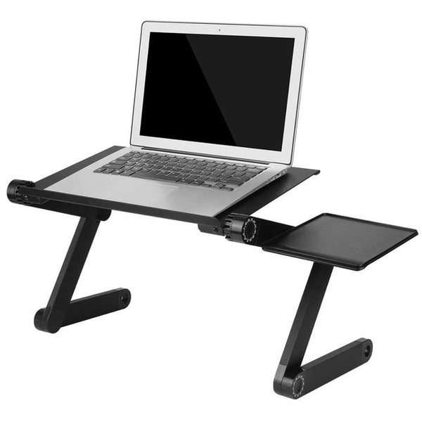 Adjustable Aluminum Laptop Desk Ergonomic Portable TV Bed Lapdesk Tray PC Table Stand Notebook Table Desk Stand With Mouse Pad - Best idea product