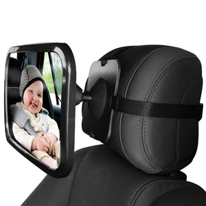 New Baby Backseat Mirror 360 Degree Adjustable Shatter-Proof Acrylic Baby Mirror for Car Big Backseat Mirror Free Ship - Best idea product