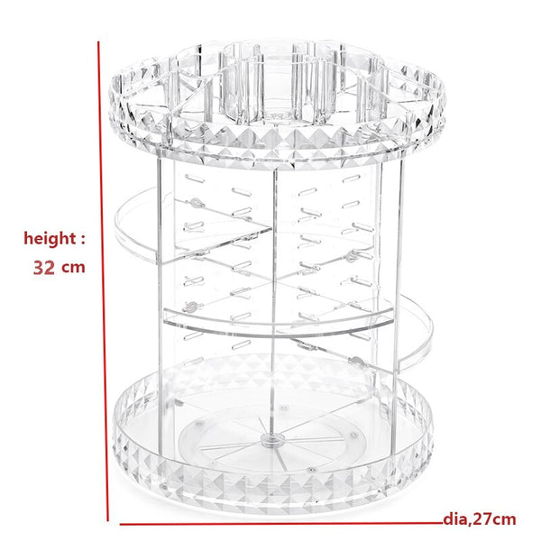 Hot Sale 360 Degree Rotation Transparent Acrylic Cosmetics Storage Box Fashion Spin Multifunction Detachable Makeup Beauty Org - Best idea product