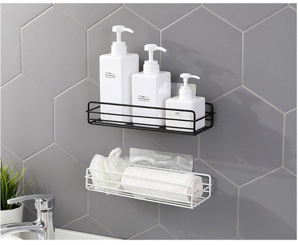 Bathroom Accessories Punch Free Bathroom Shelf Kitchen Organizer Storage Rack Shower Wall Shelf Kitchen Basket Storage Wy112203 - Best idea product