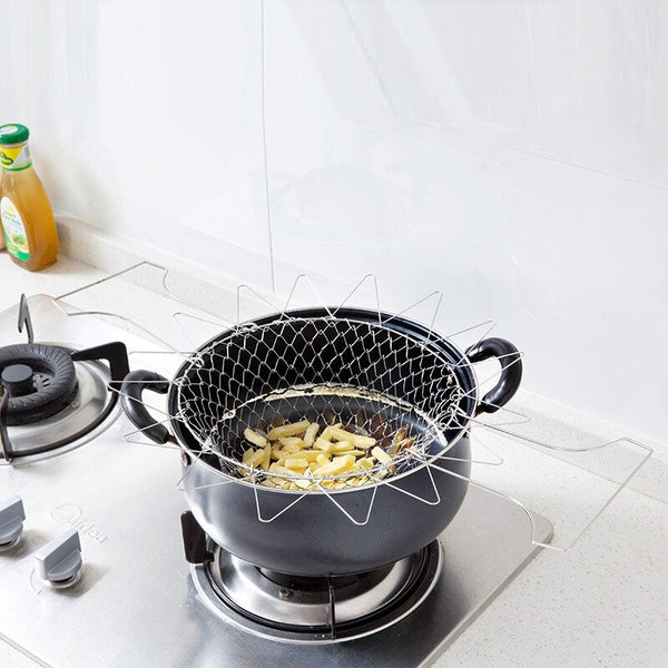 Foldable Steam Rinse Strain Stainless Steel Folding Frying Basket Colander Sieve Mesh Strainer Kitchen Cooking Tools Accessories - Best idea product