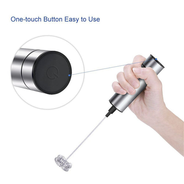 Handheld Electric Stir Stick Blender Milk Frother Foamer Stiring Whisk Head Agitator Mixer Kitchen Coffee Stirrer Maker Tool - Best idea product