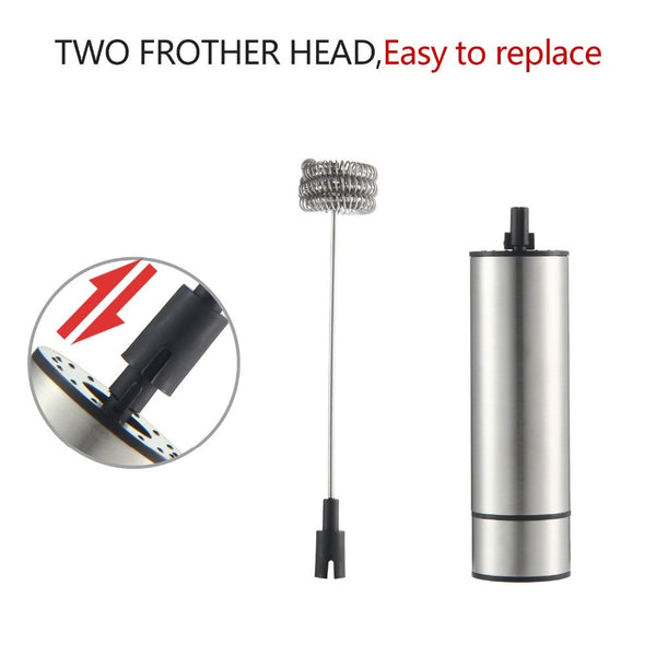 Handheld Electric Stir Stick Blender Milk Frother Foamer Stiring Whisk Head Agitator Mixer Kitchen Coffee Stirrer Maker Tool - Best idea product