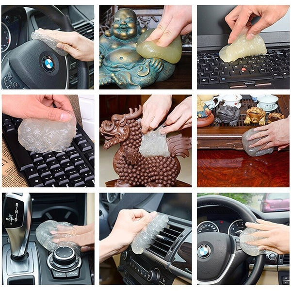 Car Cleaner Glue Panel Air Vent Outlet Dashboard Laptop Home Magic Cleaning Tool Mud Remover Car Gap Dust Dirt Cleaner Soft Gel - Best idea product