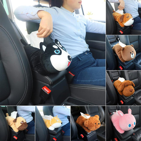 New High Quality Universal Car Armrest Box Tissue Box Creative Cartoon Cute Tissue Box Car Interior Products Car Accessories - Best idea product