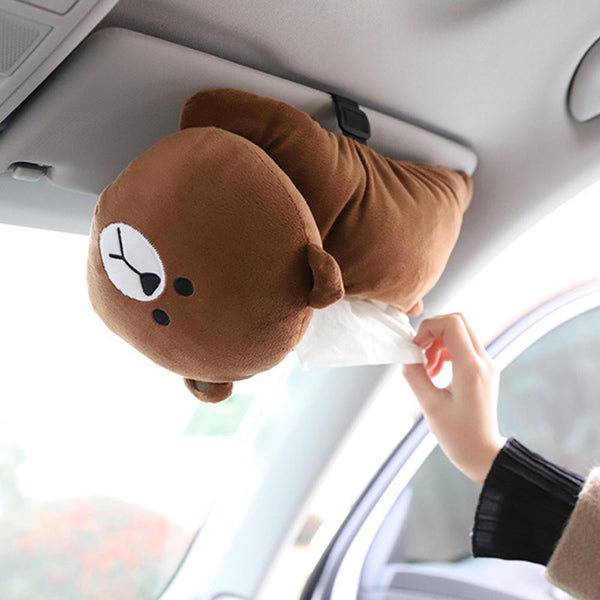 New High Quality Universal Car Armrest Box Tissue Box Creative Cartoon Cute Tissue Box Car Interior Products Car Accessories - Best idea product