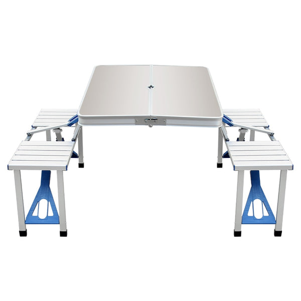 Multifunction Durable Portable Outdoor Barbecue BBQ Camping Aluminum Alloy Folding Table Outdoor Picnic Dining Table Desk Stool - Best idea product