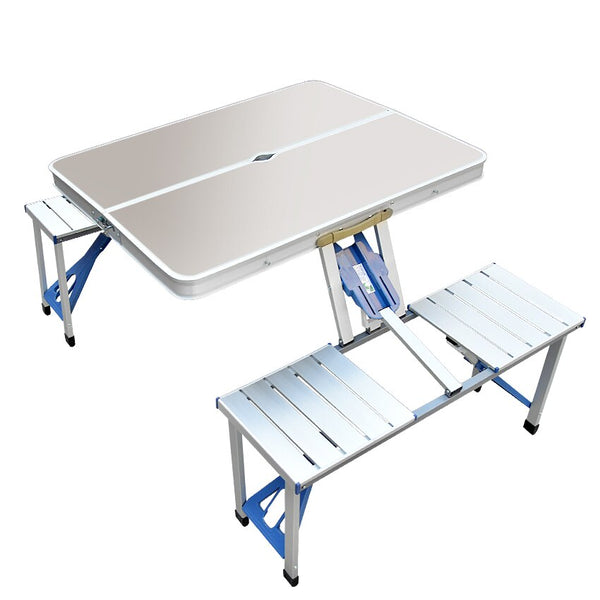 Multifunction Durable Portable Outdoor Barbecue BBQ Camping Aluminum Alloy Folding Table Outdoor Picnic Dining Table Desk Stool - Best idea product