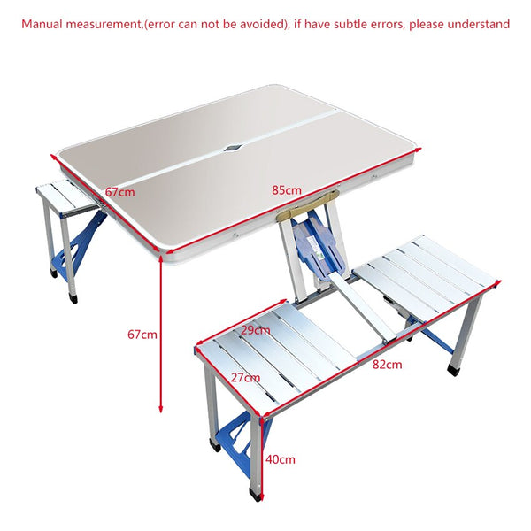 Multifunction Durable Portable Outdoor Barbecue BBQ Camping Aluminum Alloy Folding Table Outdoor Picnic Dining Table Desk Stool - Best idea product