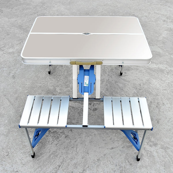 Multifunction Durable Portable Outdoor Barbecue BBQ Camping Aluminum Alloy Folding Table Outdoor Picnic Dining Table Desk Stool - Best idea product