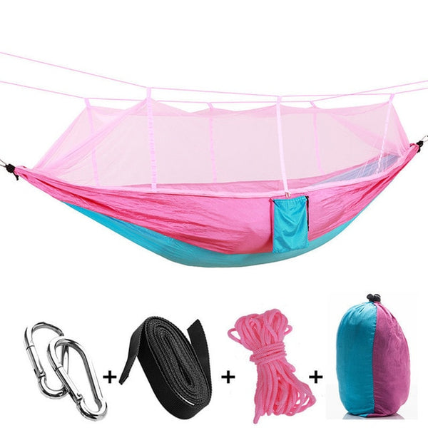 Portable Mosquito Net Hammock Tent With Adjustable Straps And Carabiners Large Stocking  21 Colors In Stock - Best idea product