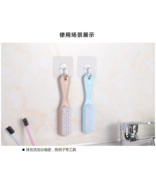 2 pcs  Strong Transparent Wall Hooks Kitchen Holder Bathroom Accessories Wall Storage Hanger Multi-function Hook - Best idea product